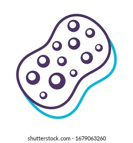 clean sponge line style icon vector illustration design