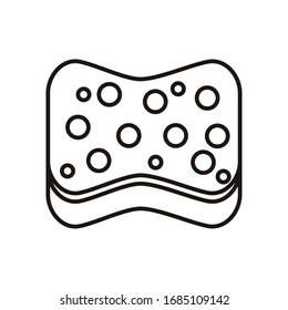 clean sponge line style icon vector illustration design