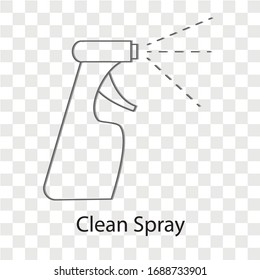 Clean spray concept. Creative idea design. Flat vector illustration for template, brochure or presentation.