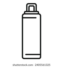 Limpiar el vector de contorno del icono del pulverizador. Limpieza de palma. Seguridad de la boquilla de aire