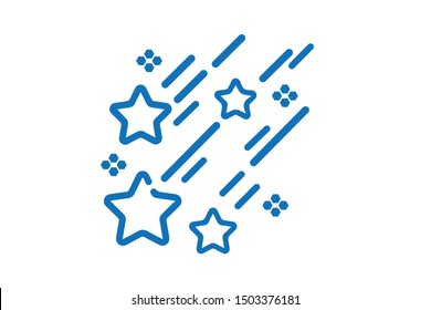 Clean star or celebration icon vector blue version
