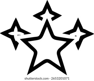 Diseño de logotipo de estrella limpia con cinco trazos finos y estética simétrica
