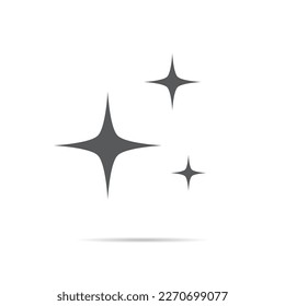 Clean star, shiny icon vector in flat style