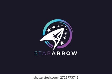 Clean Star with Upward Arrow Logo Mark for Growth, Innovation, and Leadership Branding