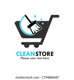 Clean store logo template illustration. suitable for brand, market, web, network, icon, symbol, app, mobile, games etc
