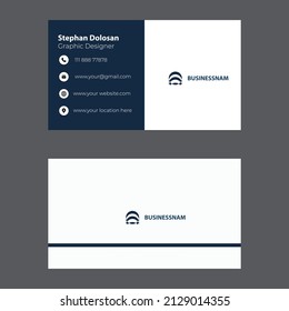 Clean style modern business card template Free Vector