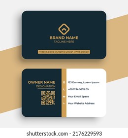 clean style modern business card design template