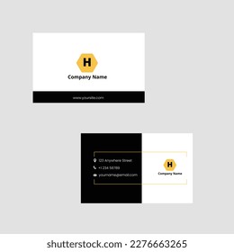 clean style modern business card design template