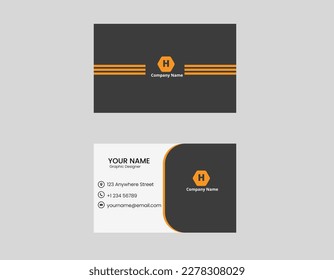 clean style modern business card design template