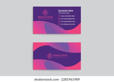 Clean style modern business card template