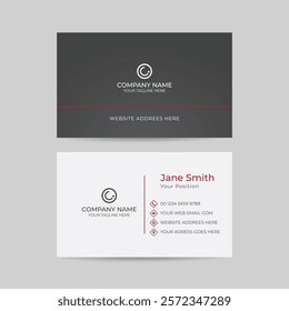 Clean style modern business card template.