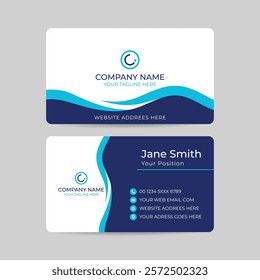 Clean style modern business card template