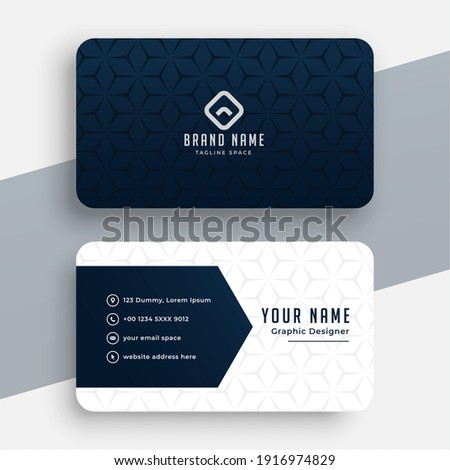 clean style modern business card design template