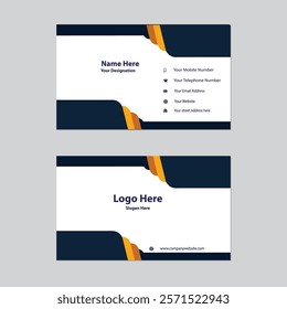 Clean style modern and creative business card Vector design