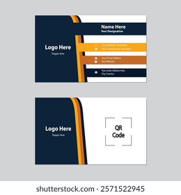 Clean style modern and creative business card Vector design