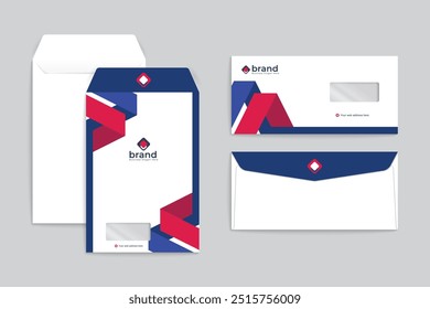 Modelo de envelope moderno de estilo limpo