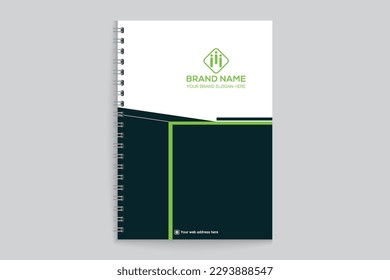 Plantilla de portada de bloc de notas moderna de estilo limpio