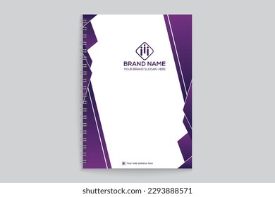 Plantilla de portada de bloc de notas moderna de estilo limpio