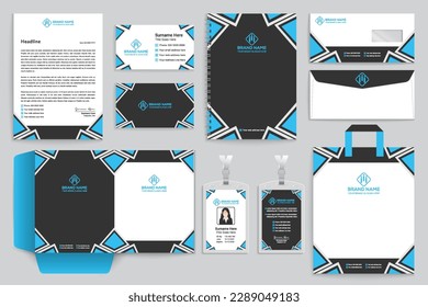Clean style modern stationery template