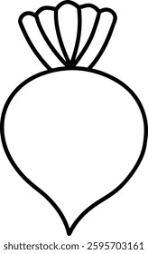 Clean and stylish beet line art