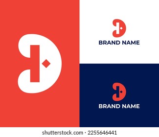Diseño limpio y elegante del logotipo de la letra D