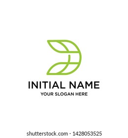 Clean and stylish logo forming the letter D logo design.