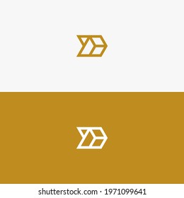 Clean and stylish logo forming the letter D with business card templates.