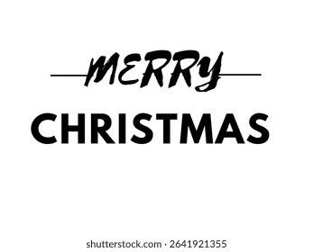 Clean and stylish “MERRY CHRISTMAS” typography design with elegant fonts. Perfect for minimalist holiday cards, social media posts, and seasonal branding. Simple and versatile.