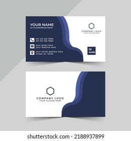 Clean stylish unique business card template