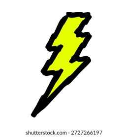 Una ilustración limpia y estilizada del rayo en formato de Vector, con ángulos agudos y energía dinámica, ideal para diseños temáticos de energía, electricidad y tecnología
