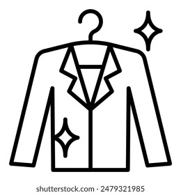 Clean suit icon in thin line style Vector illustration graphic design