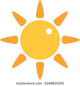 Design de ícone de luz do sol limpa para logotipos e ícones