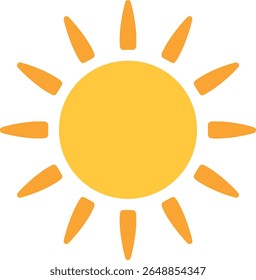 Design de ícone de luz do sol limpa para logotipos e ícones