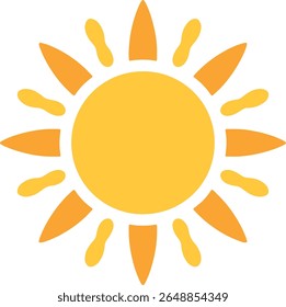 Clean sunshine icon design for logos and icons