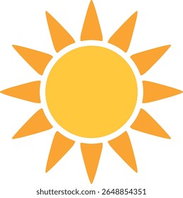 Design de ícone de luz do sol limpa para logotipos e ícones