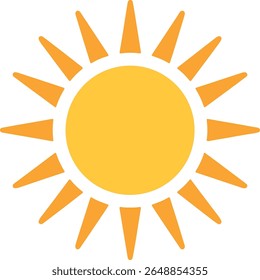 Clean sunshine icon design for logos and icons
