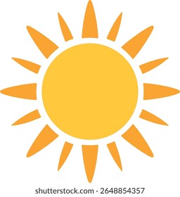 Design de ícone de luz do sol limpa para logotipos e ícones