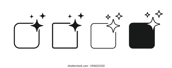 Clean Surfaca Icon Signs. Cleaner Logo vector design.