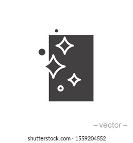 Clean surface icon, easy cleaning, flat style symbol on white background - editable vector illustration eps 10