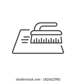 clean surface icon, easy cleaning, thin line symbol on white background - vector illustration eps 10