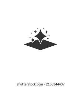 Clean surface icon, easy cleaning, thin line symbol on white background - editable stroke vector flat sign