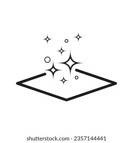 Clean surface icon. Easy cleaning symbol. Vector illustration. EPS 10.