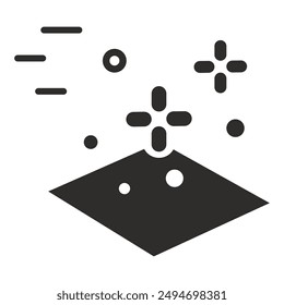clean surface icon, easy cleaning, flat vector illustration on white background