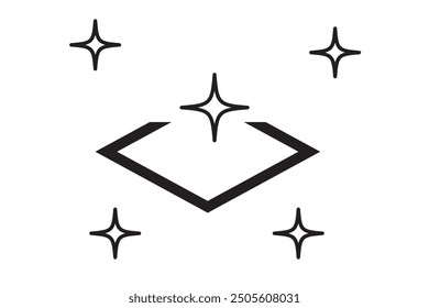 clean surface icon, easy cleaning, thin line symbol on white background - editable stroke vector illustration eps 10