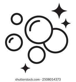 Oberflächensymbol reinigen, einfache Reinigung, dünnes Liniensymbol auf weißem Hintergrund - bearbeitbare Strichvektorgrafik, eps 10