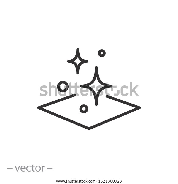clean surface\
icon, easy cleaning, thin line symbol on white background -\
editable stroke vector illustration eps\
10