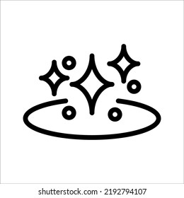 clean surface icon, easy to clean, thin line symbol on white background - editable stroke vector illustration eps 10