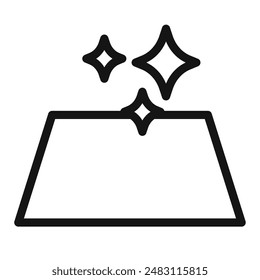 clean surface icon mark in filled style