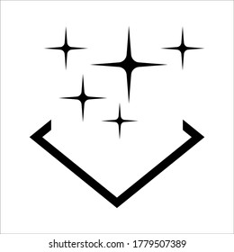 icono de superficie limpia en fondo blanco