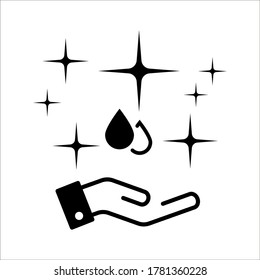 icono de superficie limpia en fondo blanco